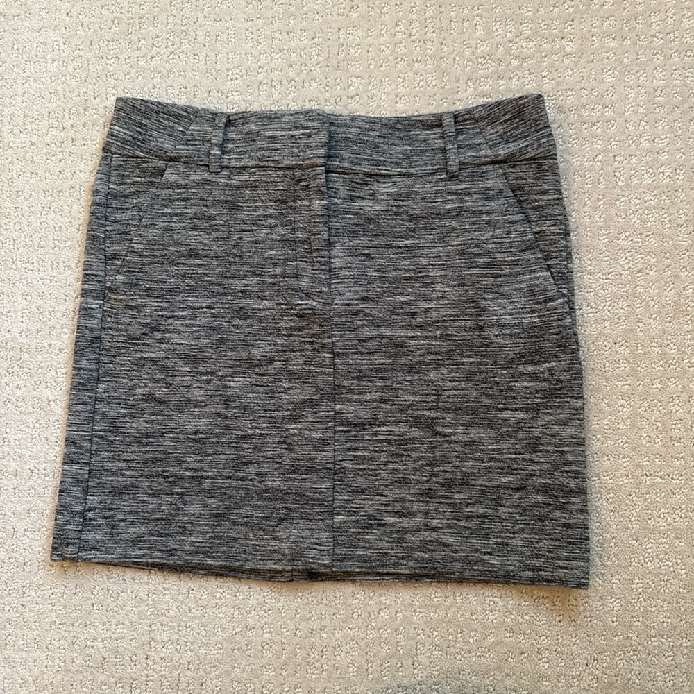 LOFT Heathered Gray Mini Skirt